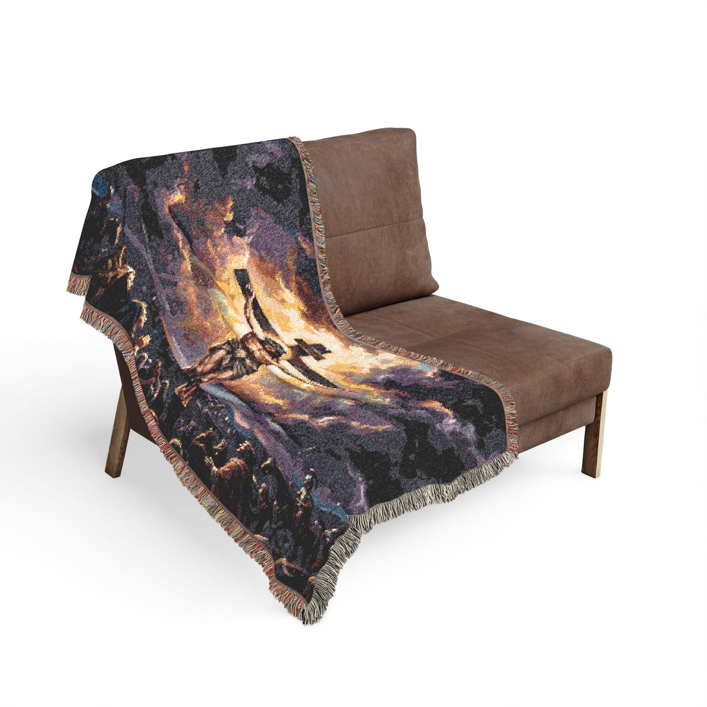 “It Is Finished - The Crucifixion at Calvary” - Woven Blanket