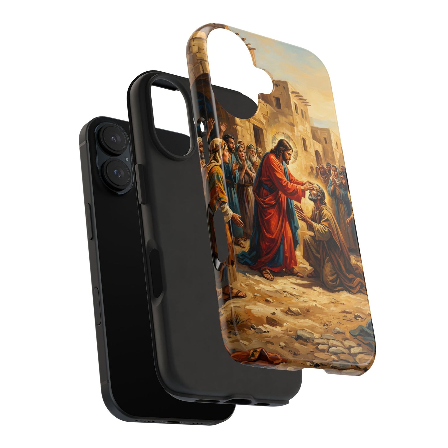 “He Opened My Eyes - Jesus Heals the Blind Man” - Phone Case