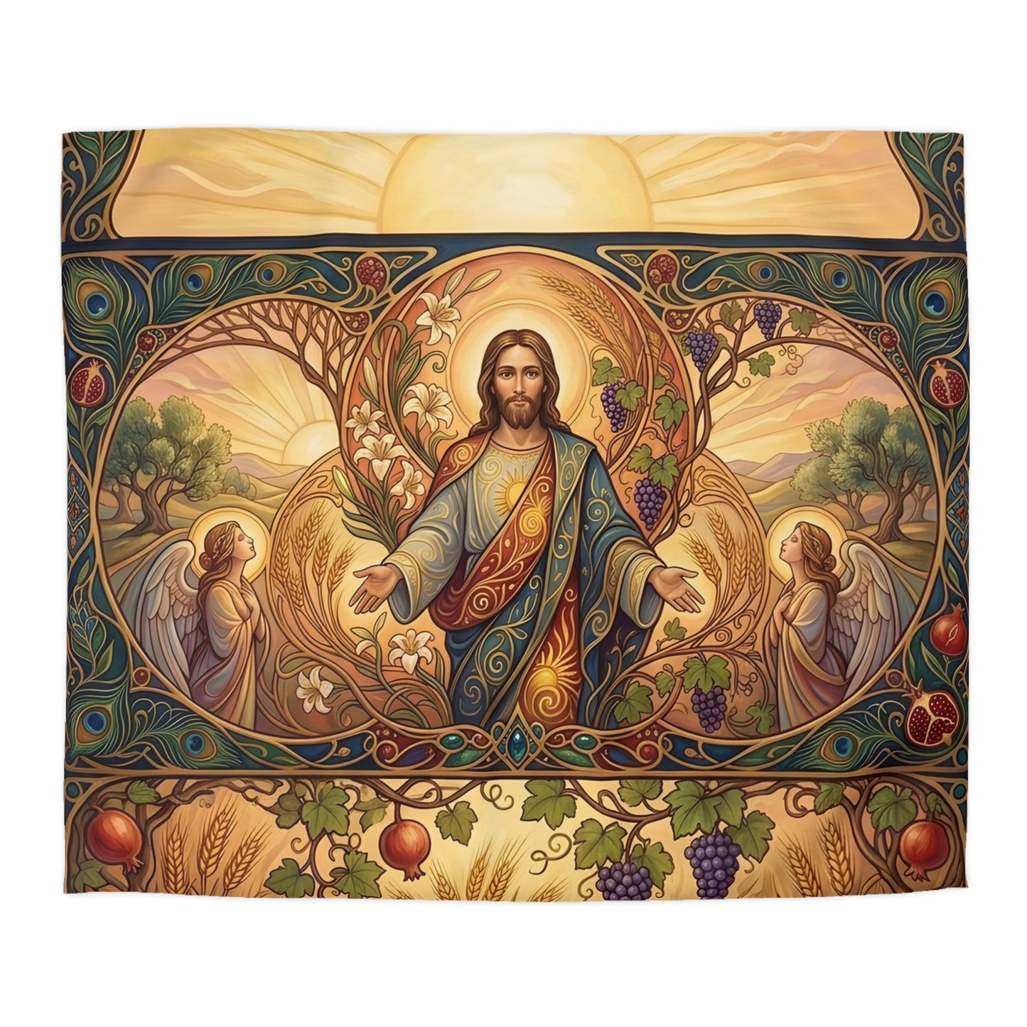 “New Mercies Every Morning - Golden Dawn of Hope” - Duvet Cover