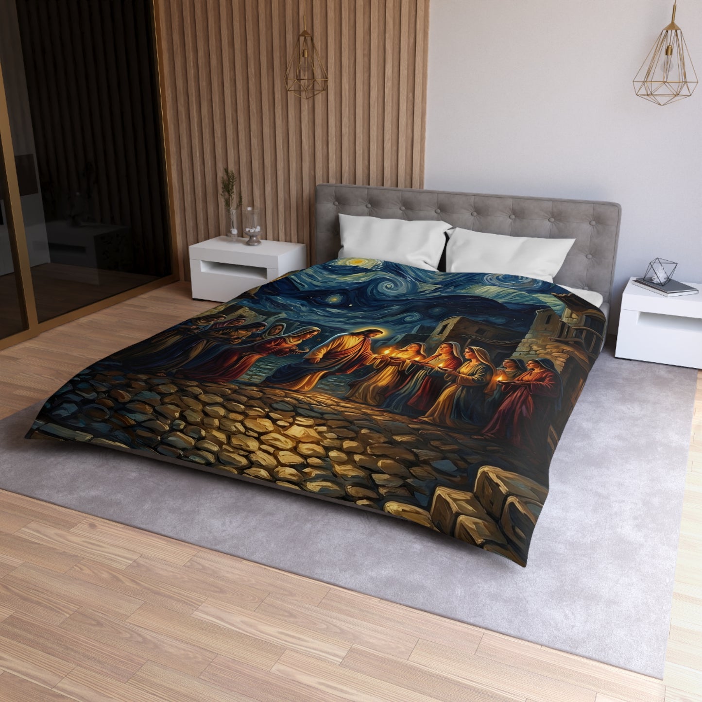 “Be Ready - Ten Virgins in Midnight Darkness” - Duvet Cover