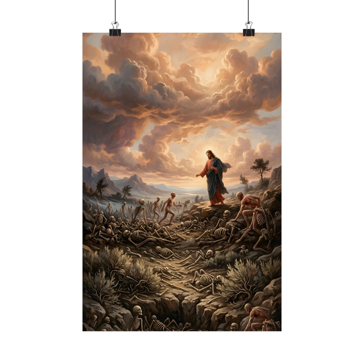 “Valley of Dry Bones - Ezekiel 37 Resurrection” - Poster