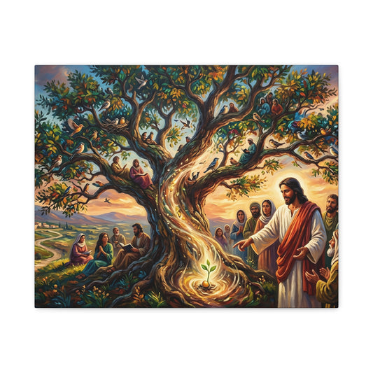 “Mighty Tree - The Kingdom Grows from a Mustard Seed” - Canvas Art