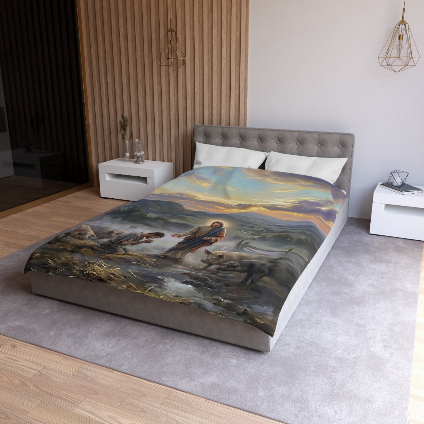 “Turning Point - The Prodigal Son's Repentance” - Duvet Cover