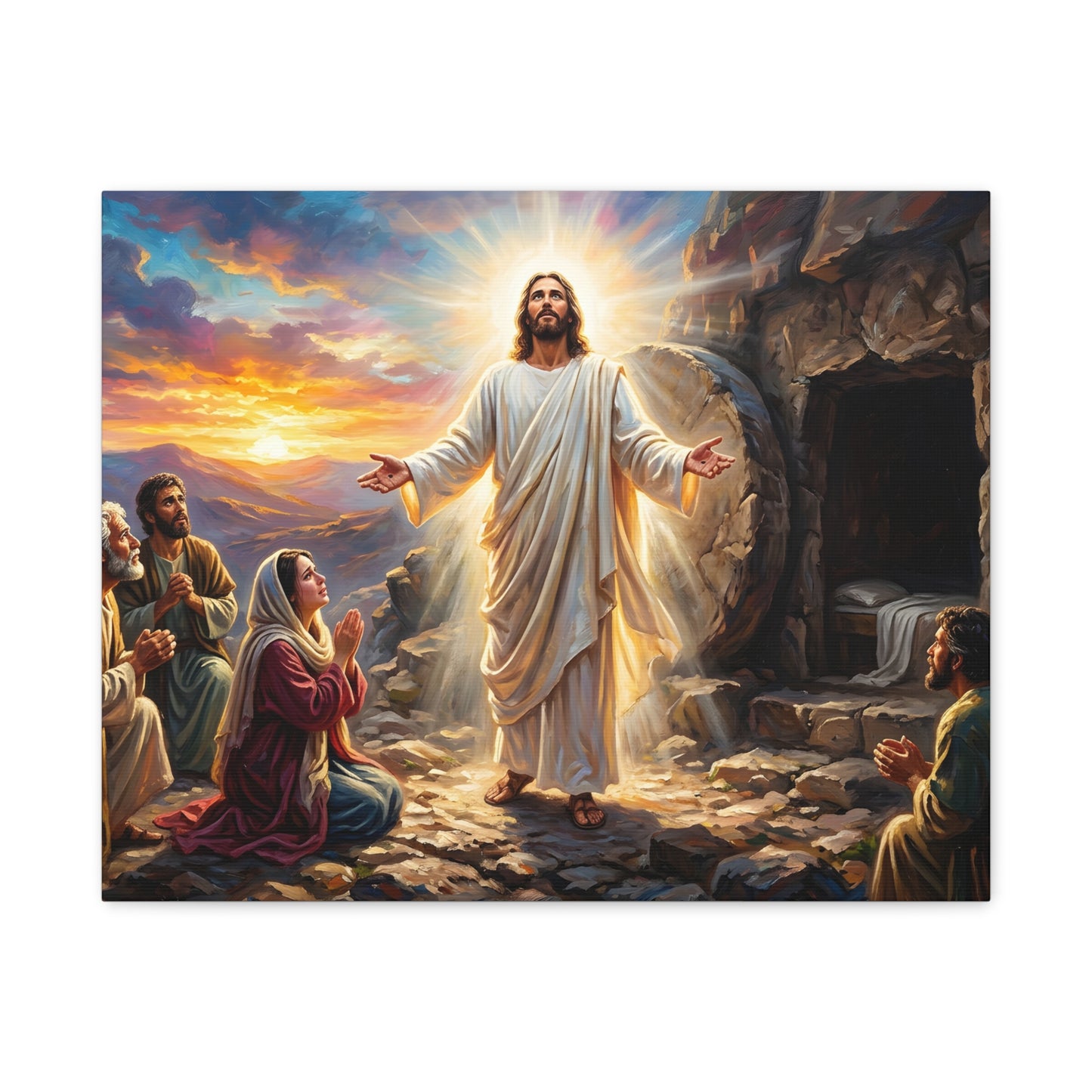 “He Is Risen - The Empty Tomb at Dawn” - Canvas Art