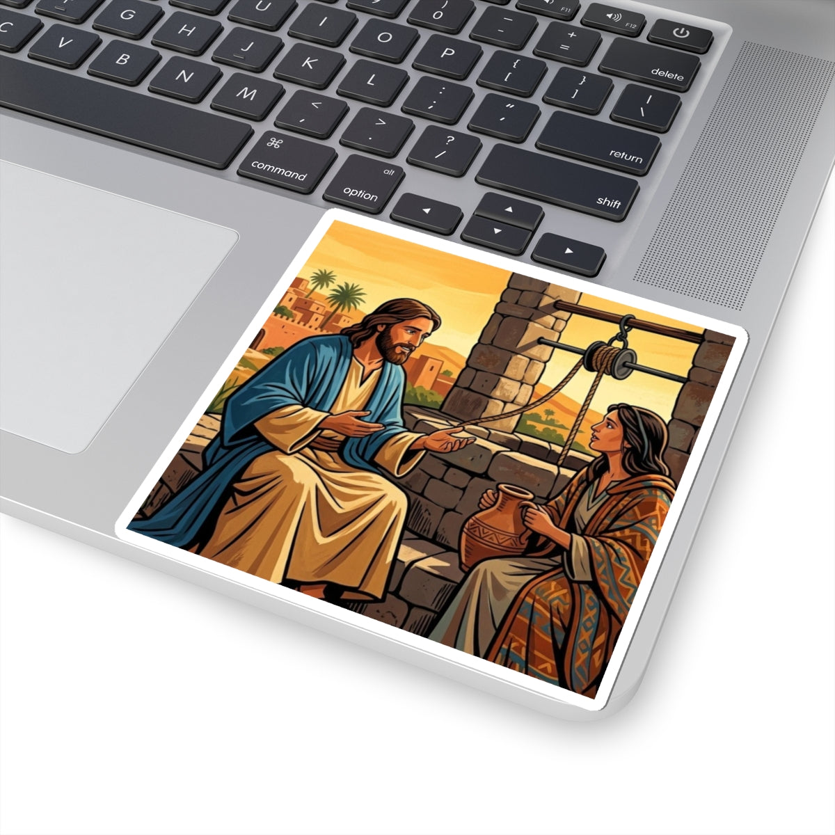 “Living Water - Jesus and the Woman at the Well” - Sticker