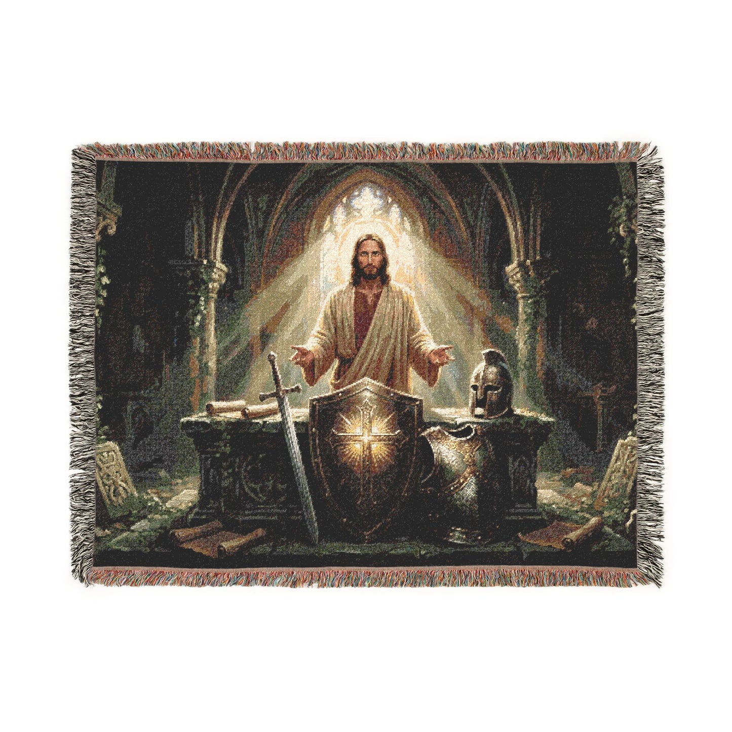 “Stand Firm - The Armor of God” - Woven Blanket