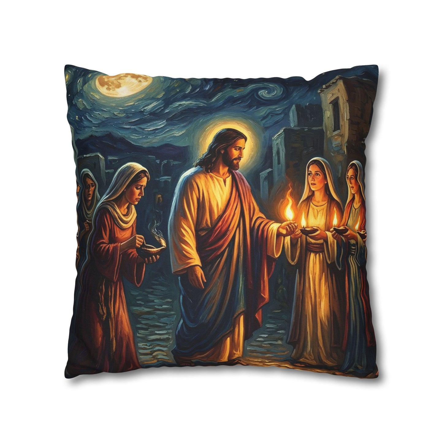 “Be Ready - Ten Virgins in Midnight Darkness” - Pillowcase