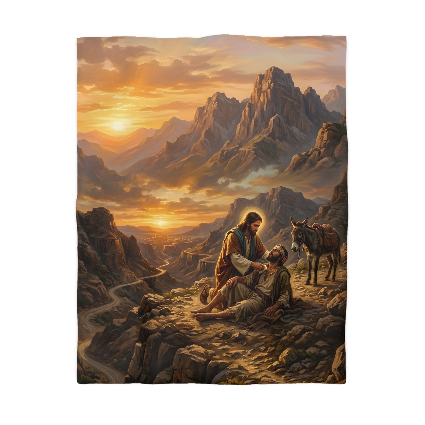 “The Good Samaritan - Compassion on the Jericho Road” - Duvet Cover