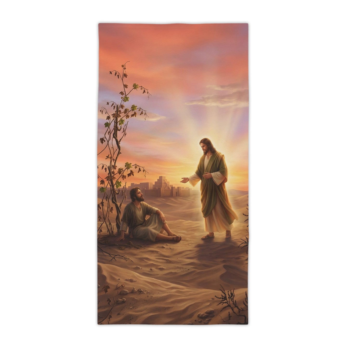 “Withered Vine - Jonah's Lesson in Mercy” - Beach Towel