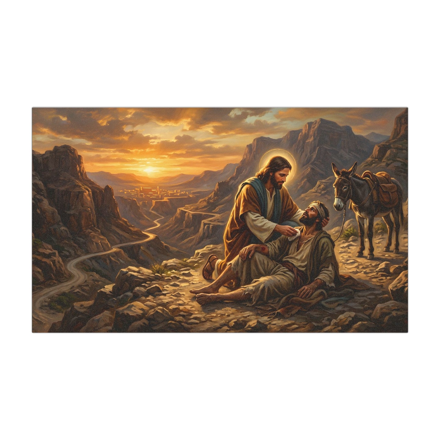 “The Good Samaritan - Compassion on the Jericho Road” - Car Magnet