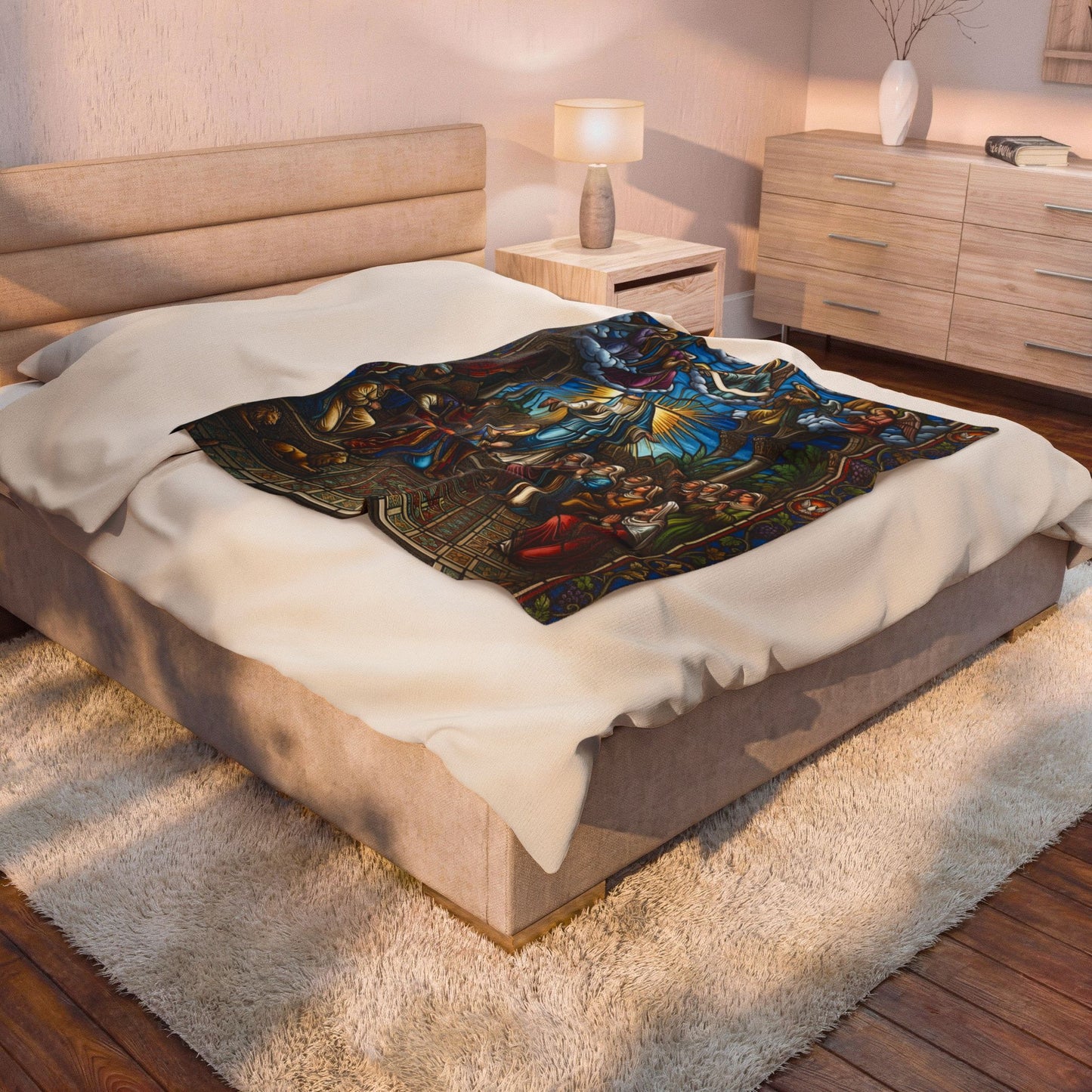 “For Such a Time As This - Esther Before King Ahasuerus” - Plush Blanket