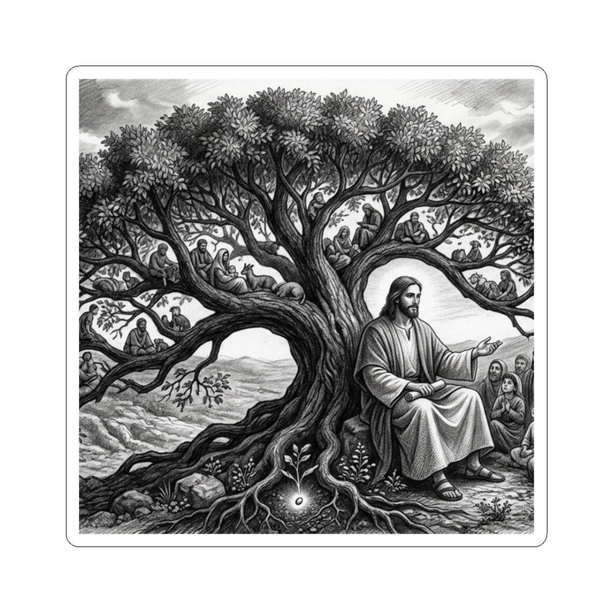 “Mighty Sheltering Tree - Parable of the Kingdom” - Sticker