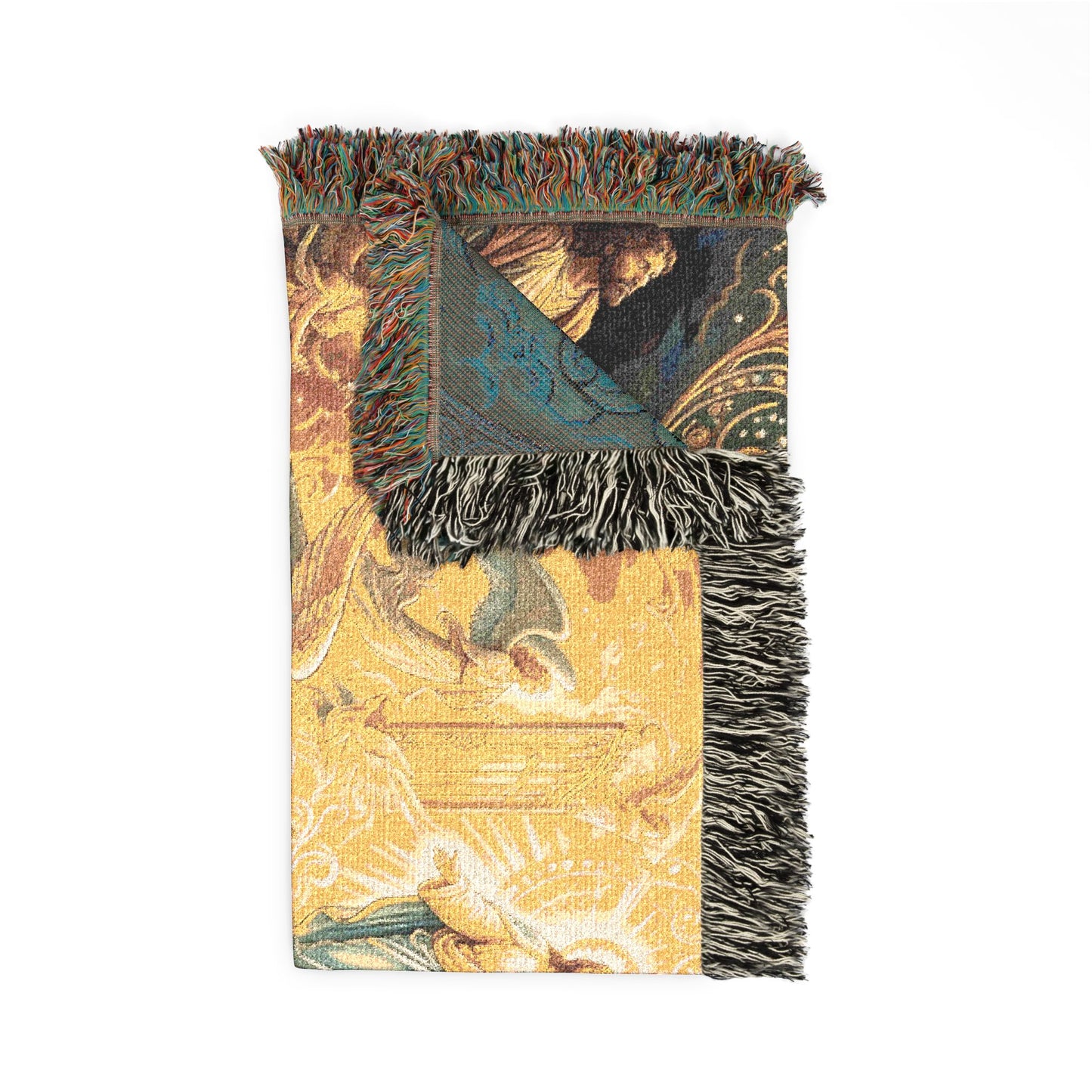 “Jacob's Ladder - Angels Ascending and Descending” - Woven Blanket