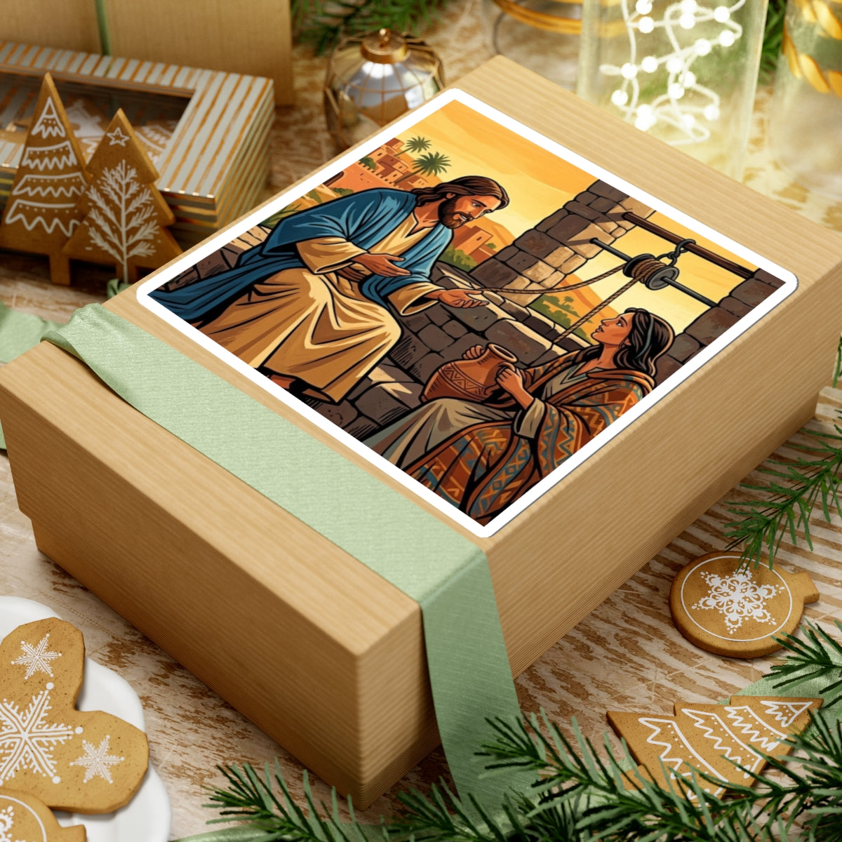 “Living Water - Jesus and the Woman at the Well” - Sticker