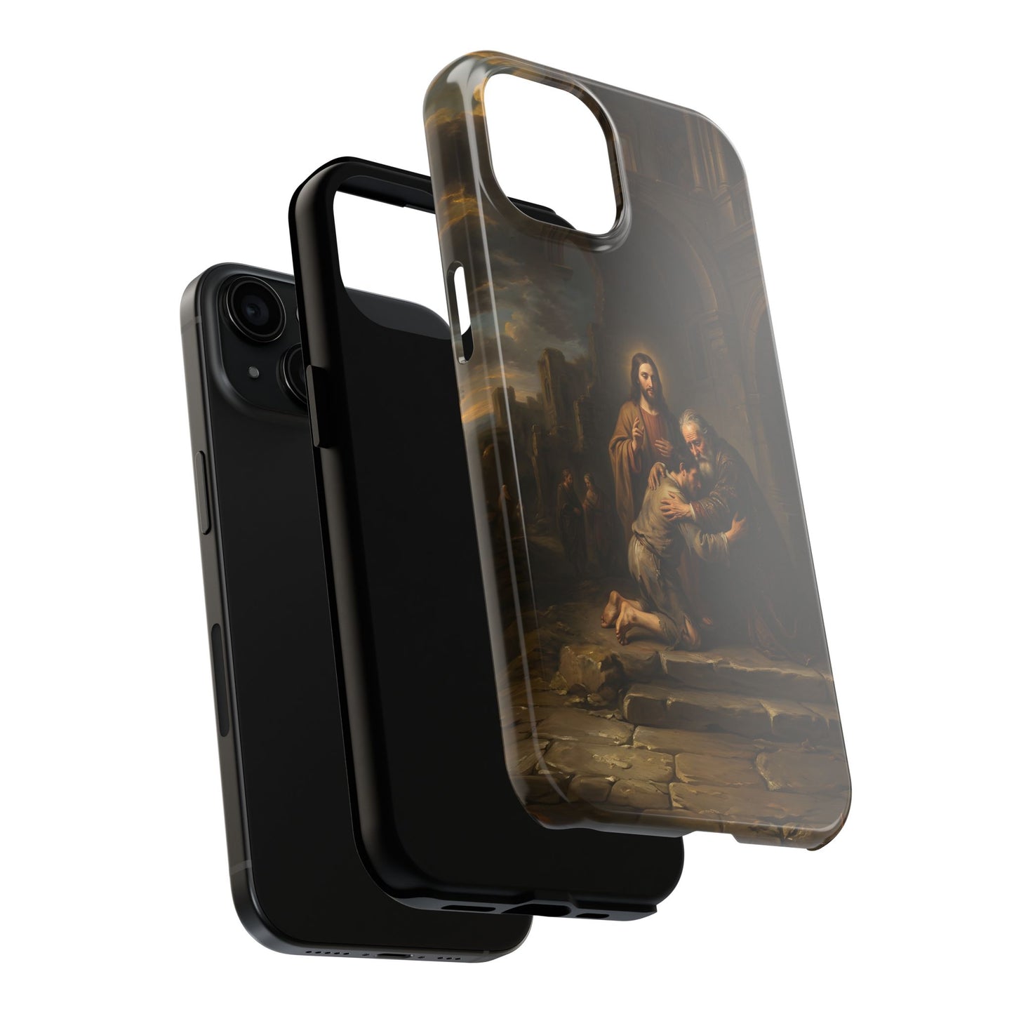 The prodigal son running toward his father - Phone Case