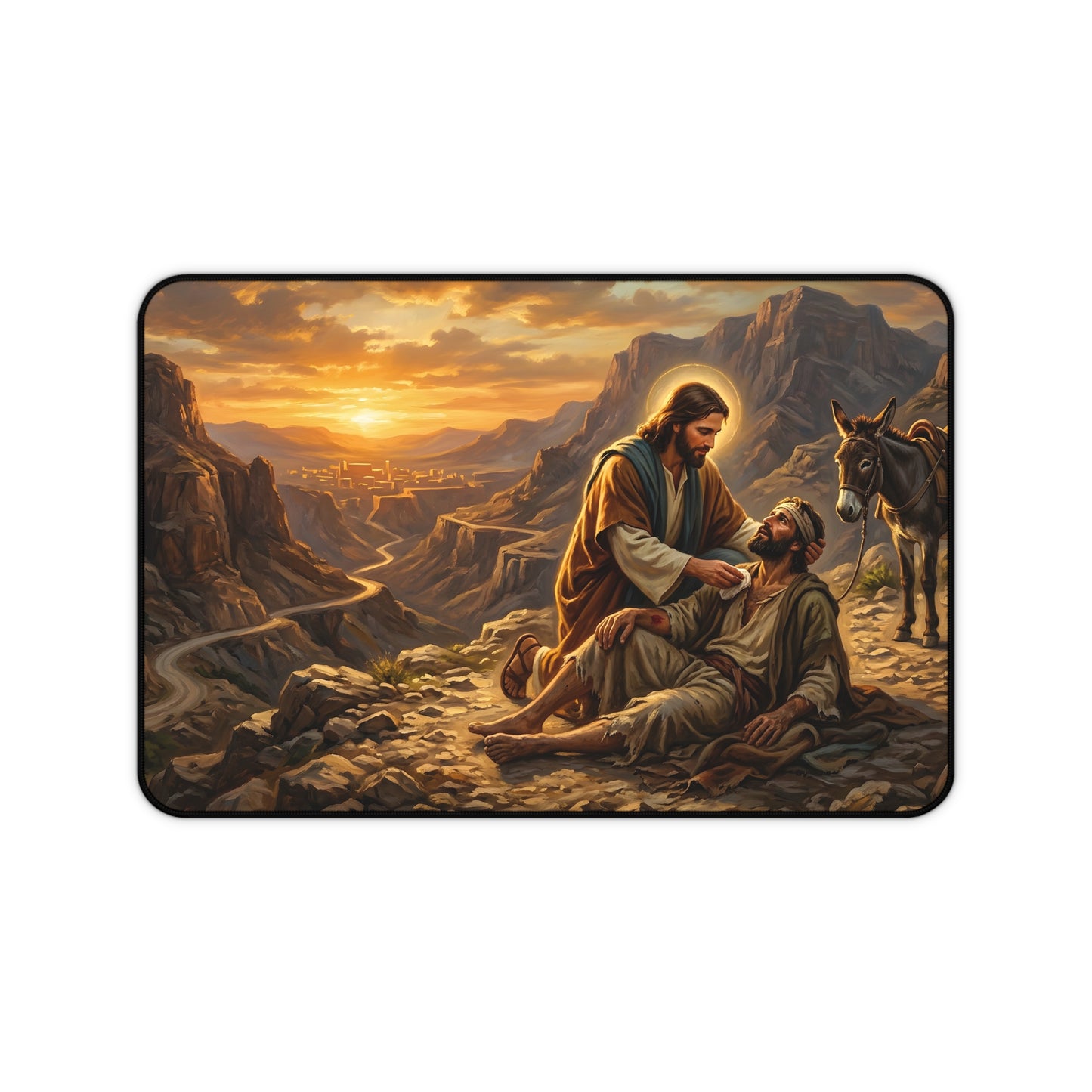 “The Good Samaritan - Compassion on the Jericho Road” - Desk Mat