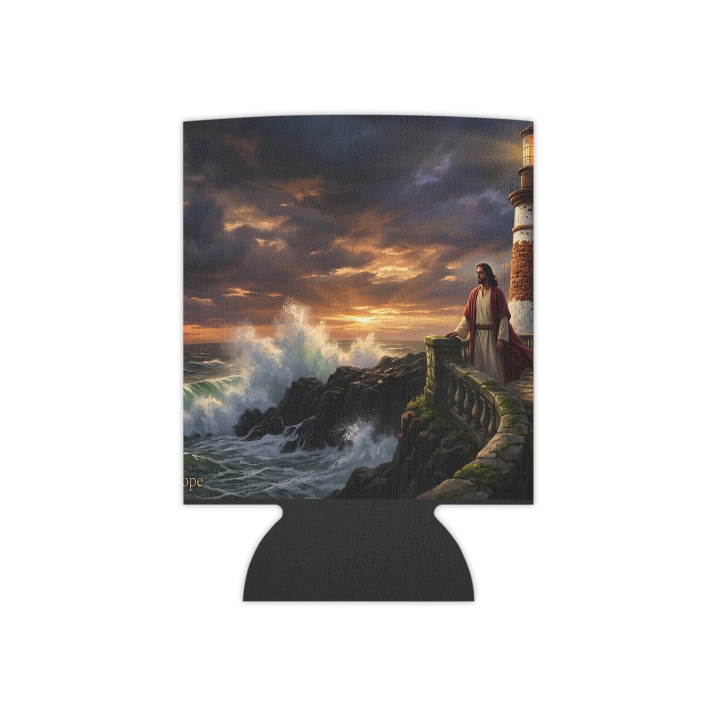 “Steadfast Hope - Lighthouse in the Storm” - Can Cooler