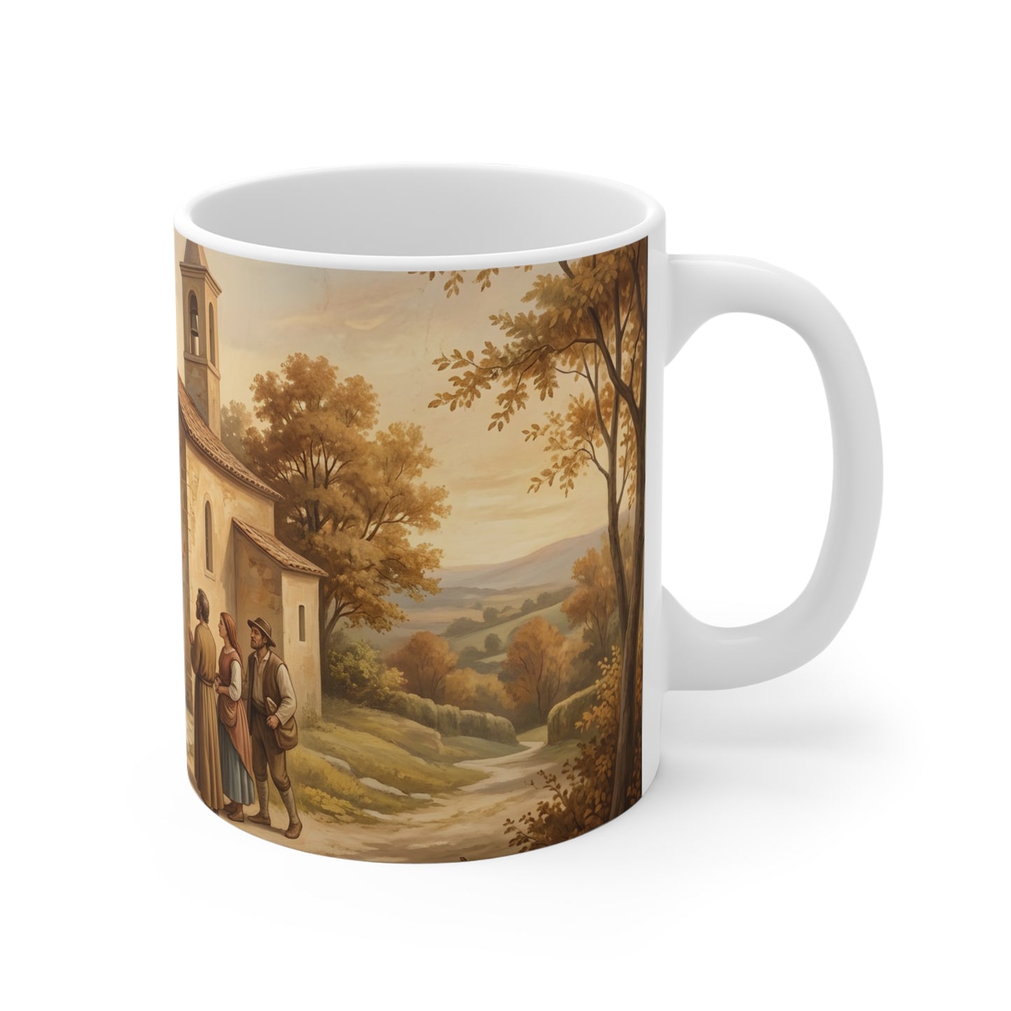 “Sanctuary in Serenity - Autumn's Golden Embrace” - Coffee Mug