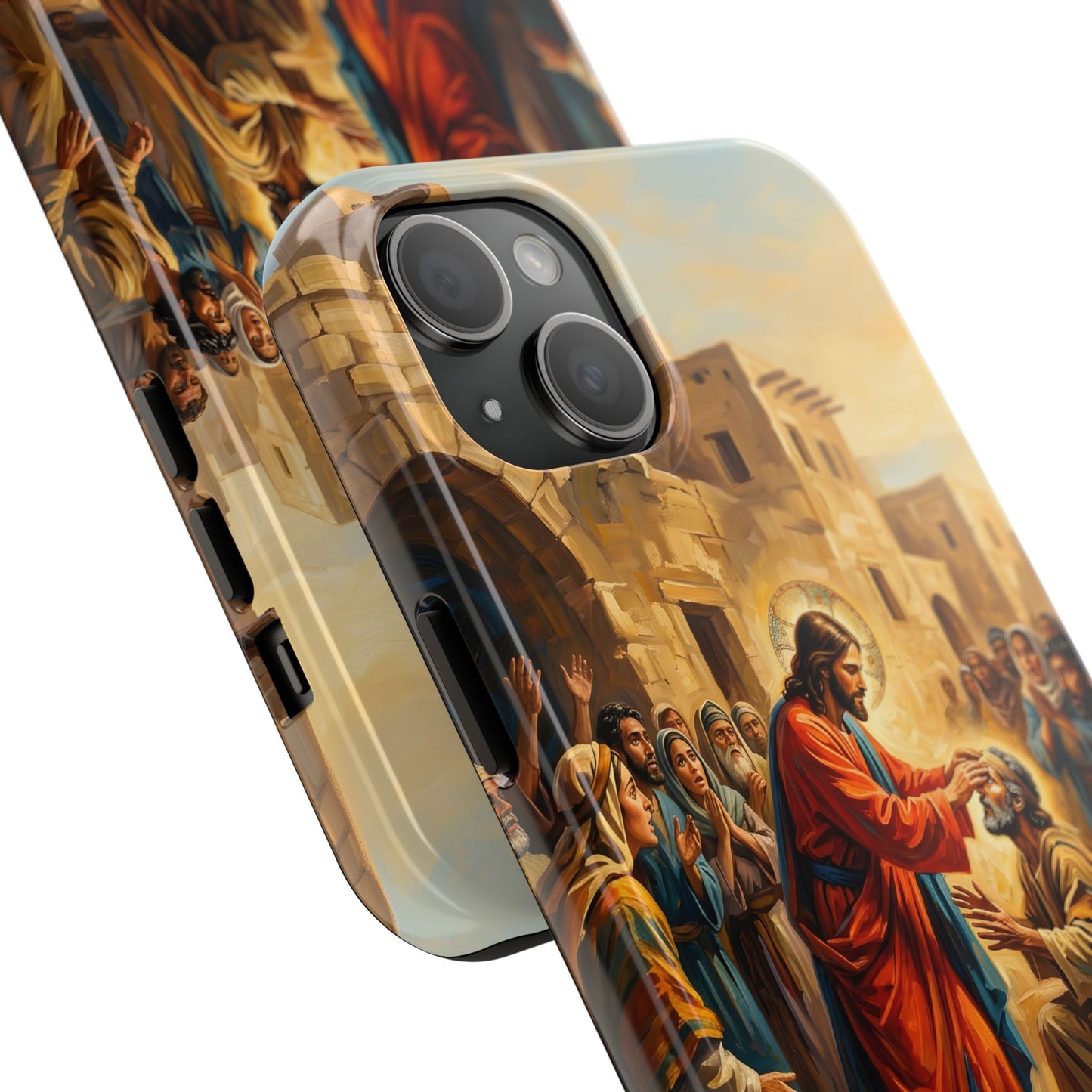 “He Opened My Eyes - Jesus Heals the Blind Man” - Phone Case
