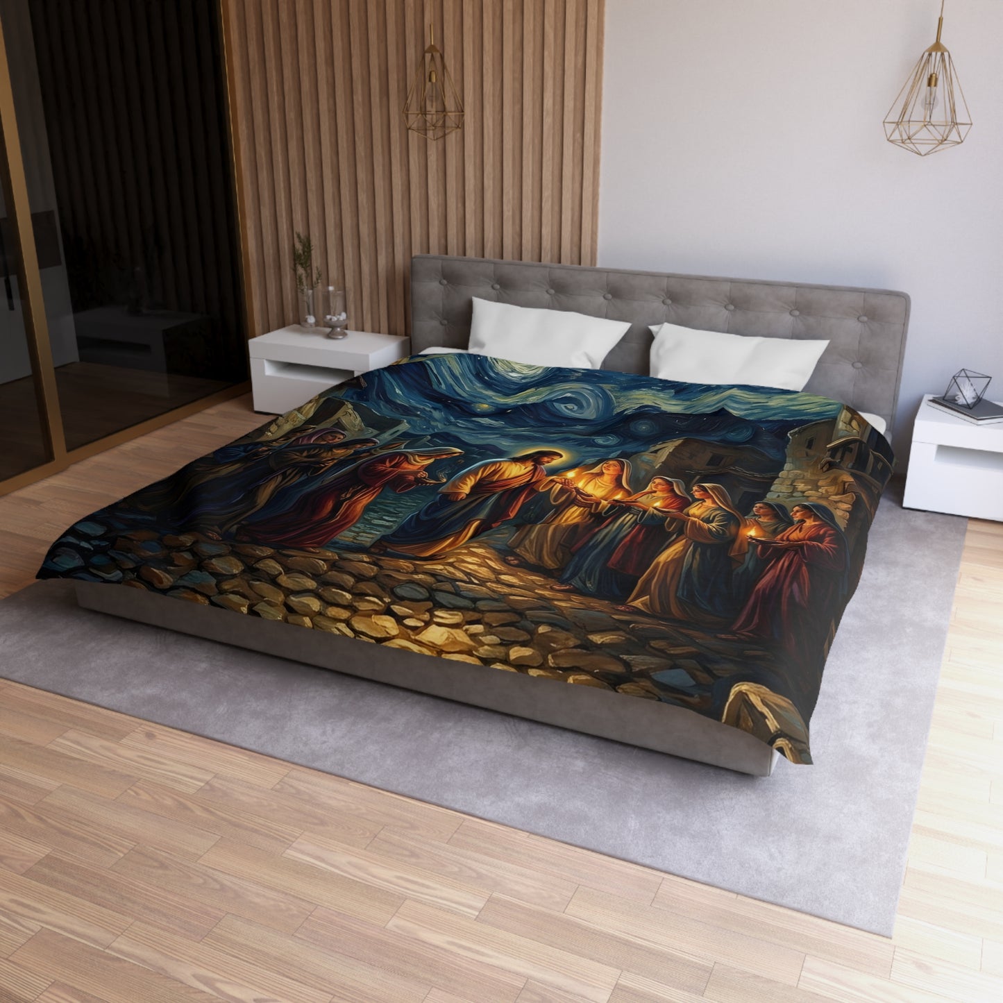 “Be Ready - Ten Virgins in Midnight Darkness” - Duvet Cover
