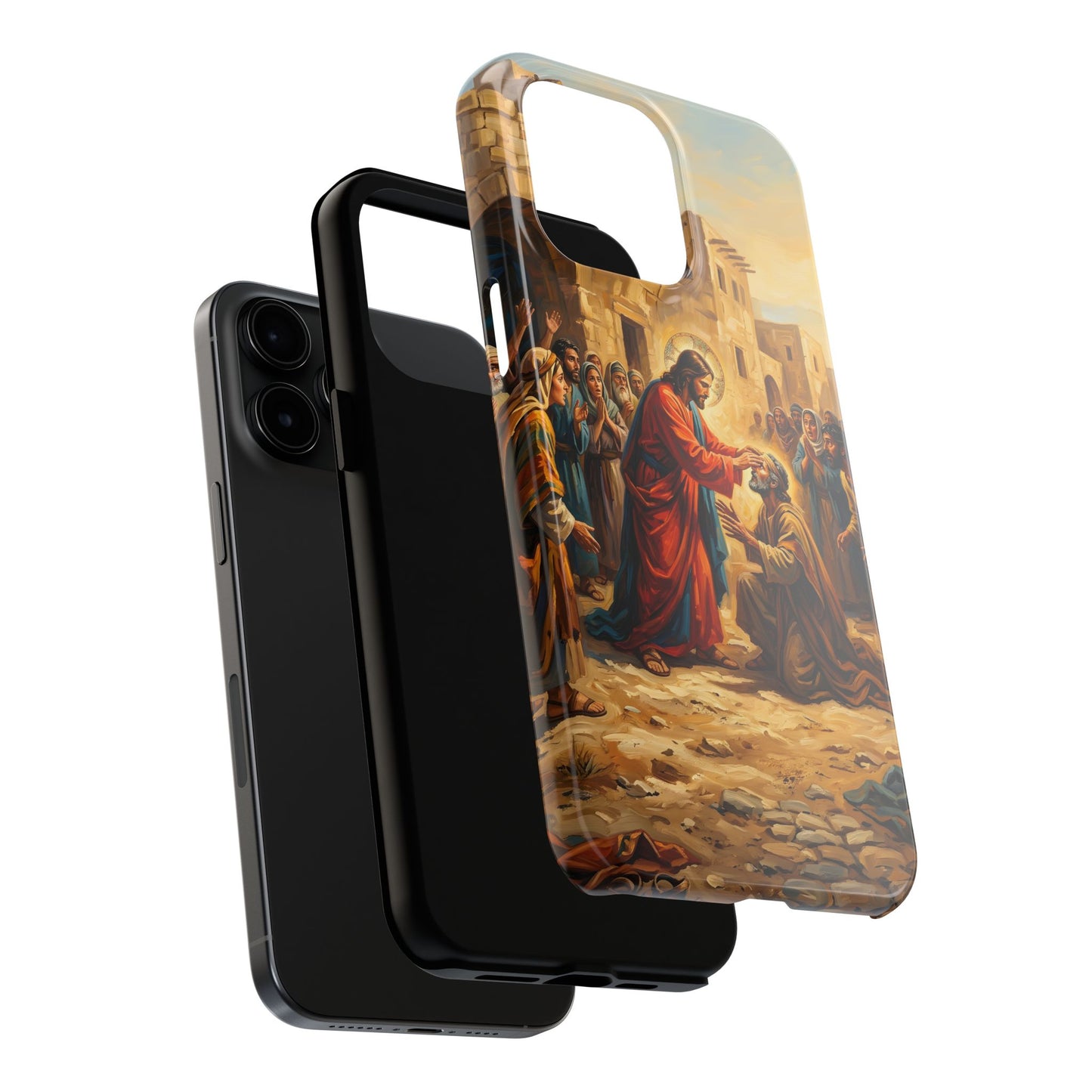 “He Opened My Eyes - Jesus Heals the Blind Man” - Phone Case