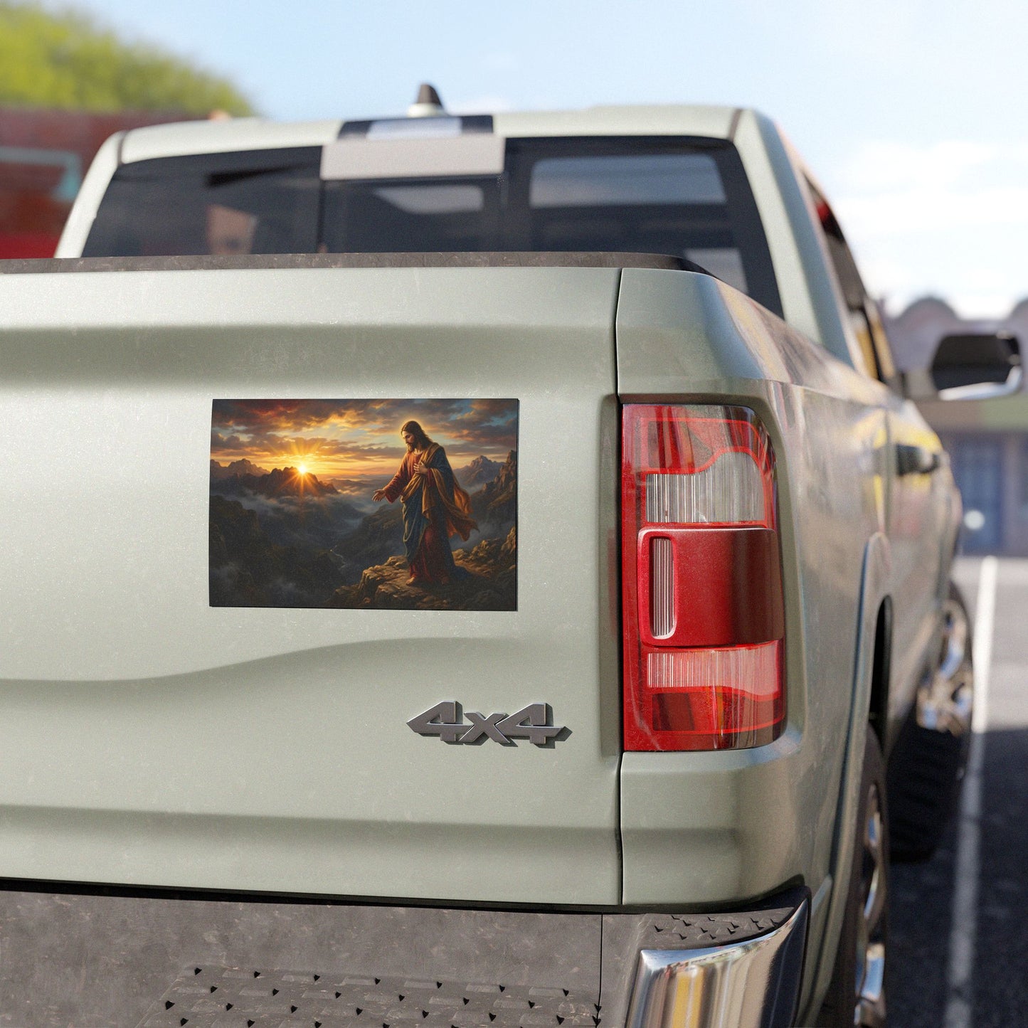 “Joy Comes in the Morning - Sunrise Over Dark Valley” - Car Magnet