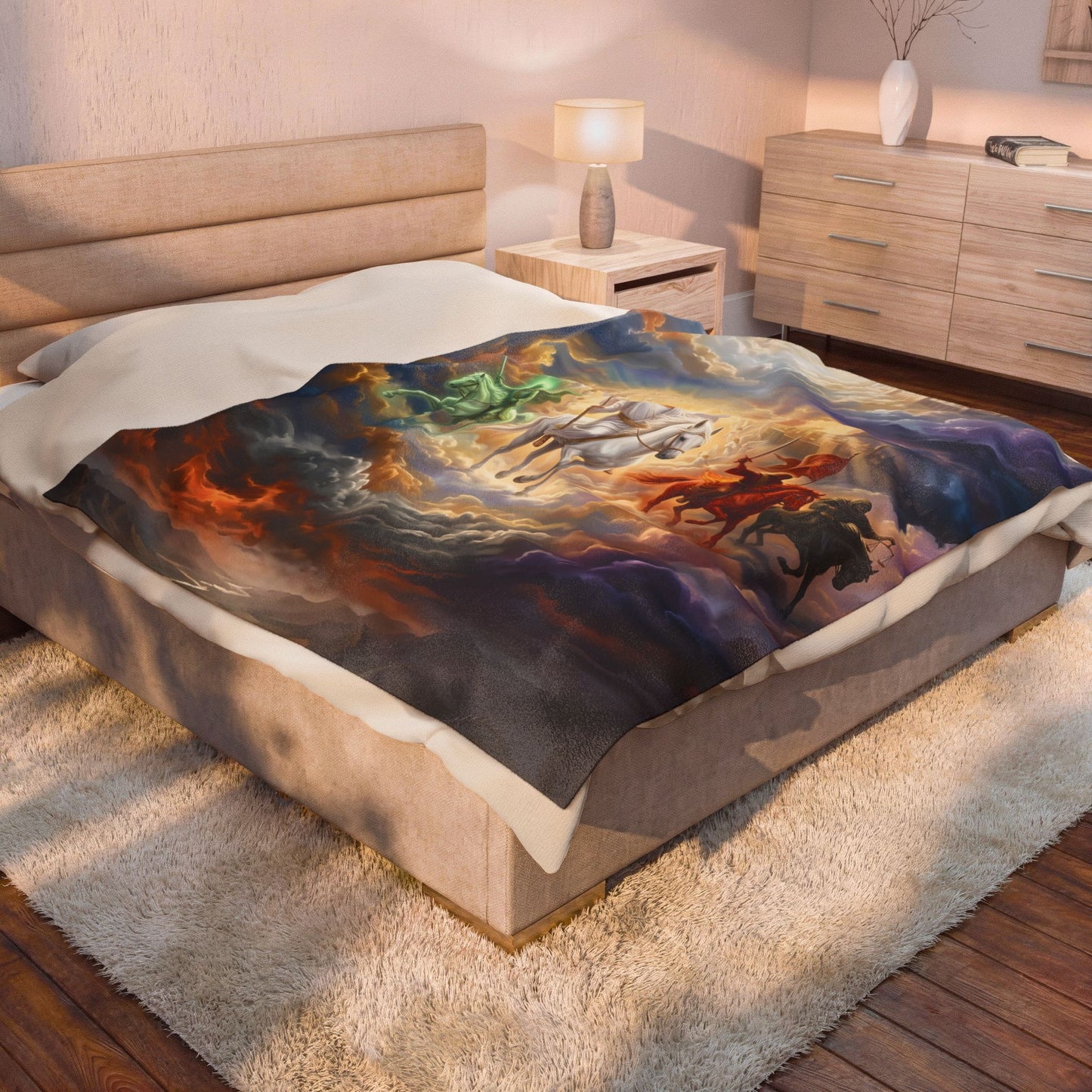 “Behold, A Pale Horse - The Four Horsemen” - Plush Blanket