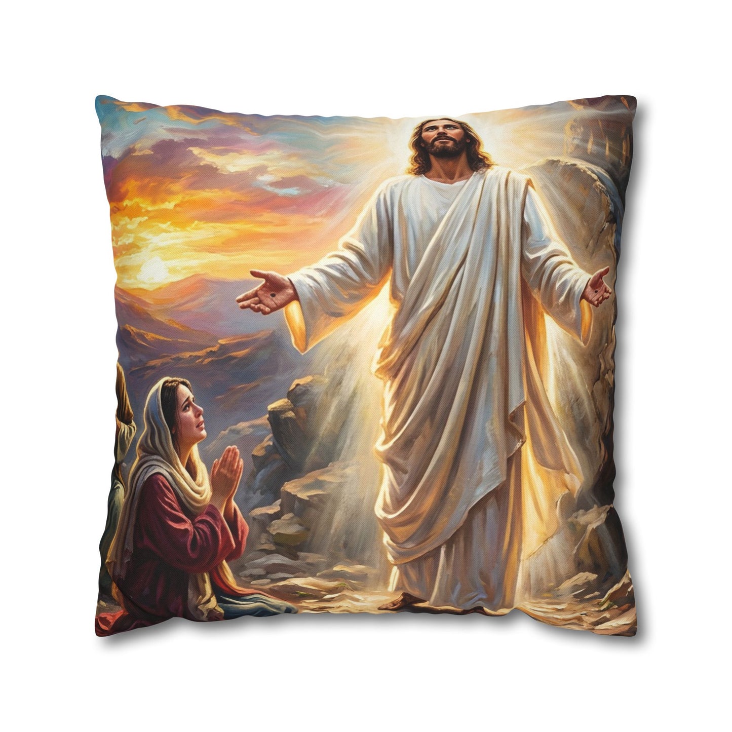 “He Is Risen - The Empty Tomb at Dawn” - Pillowcase