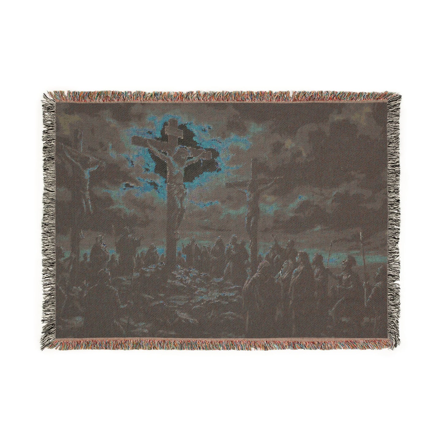 “It Is Finished - The Crucifixion at Calvary” - Woven Blanket