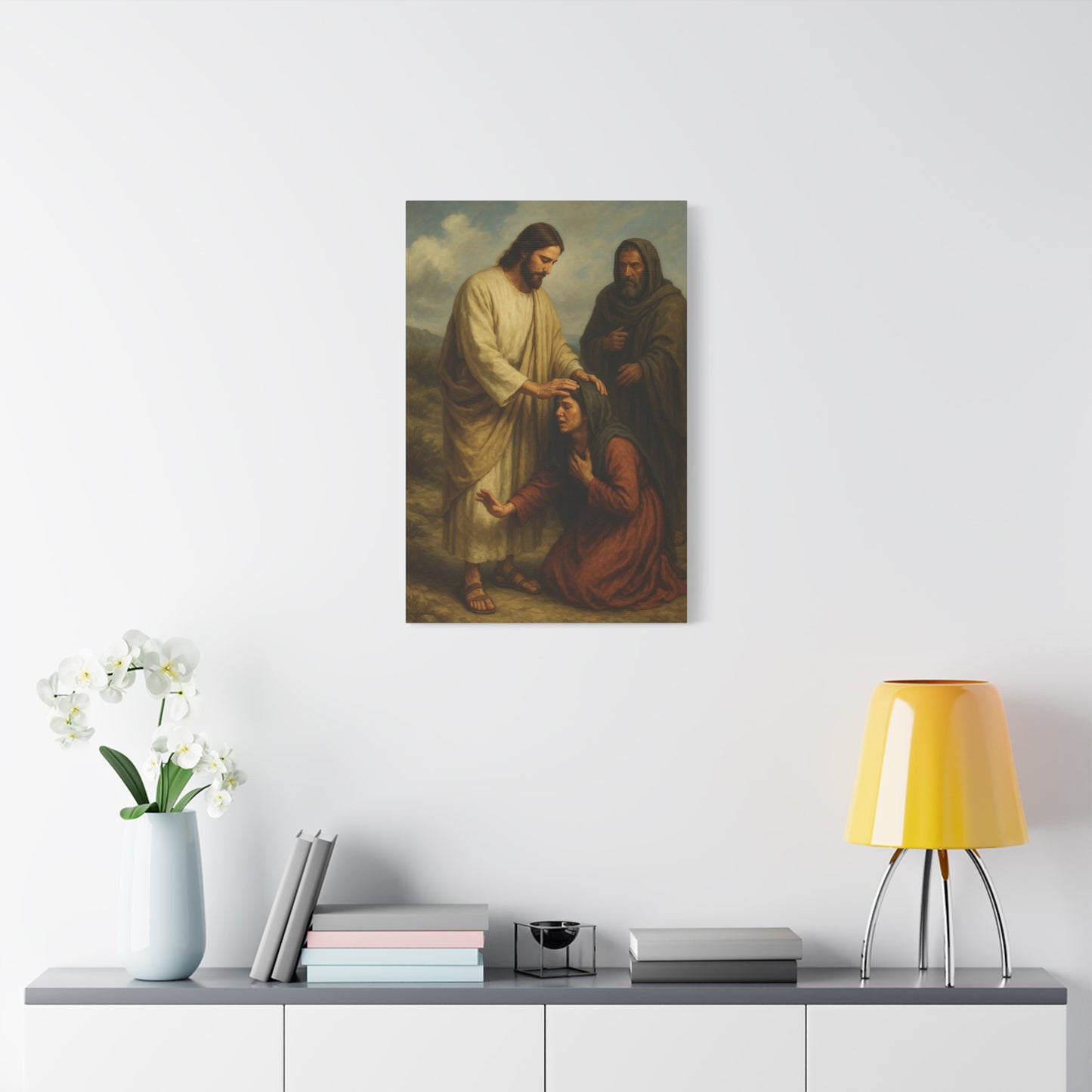 “Jesus Heals the Canaanite Woman’s Daughter – Matthew 15:22–28” - Canvas Art