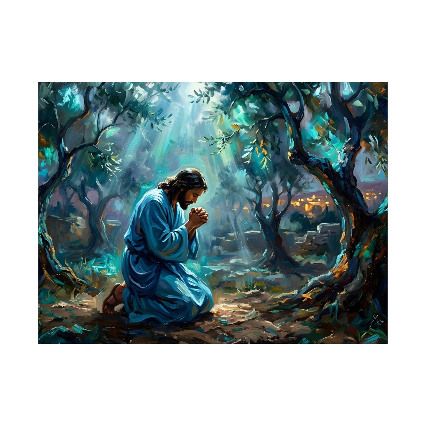 “Thy Will Be Done - Gethsemane Moonlight Prayer” - Poster