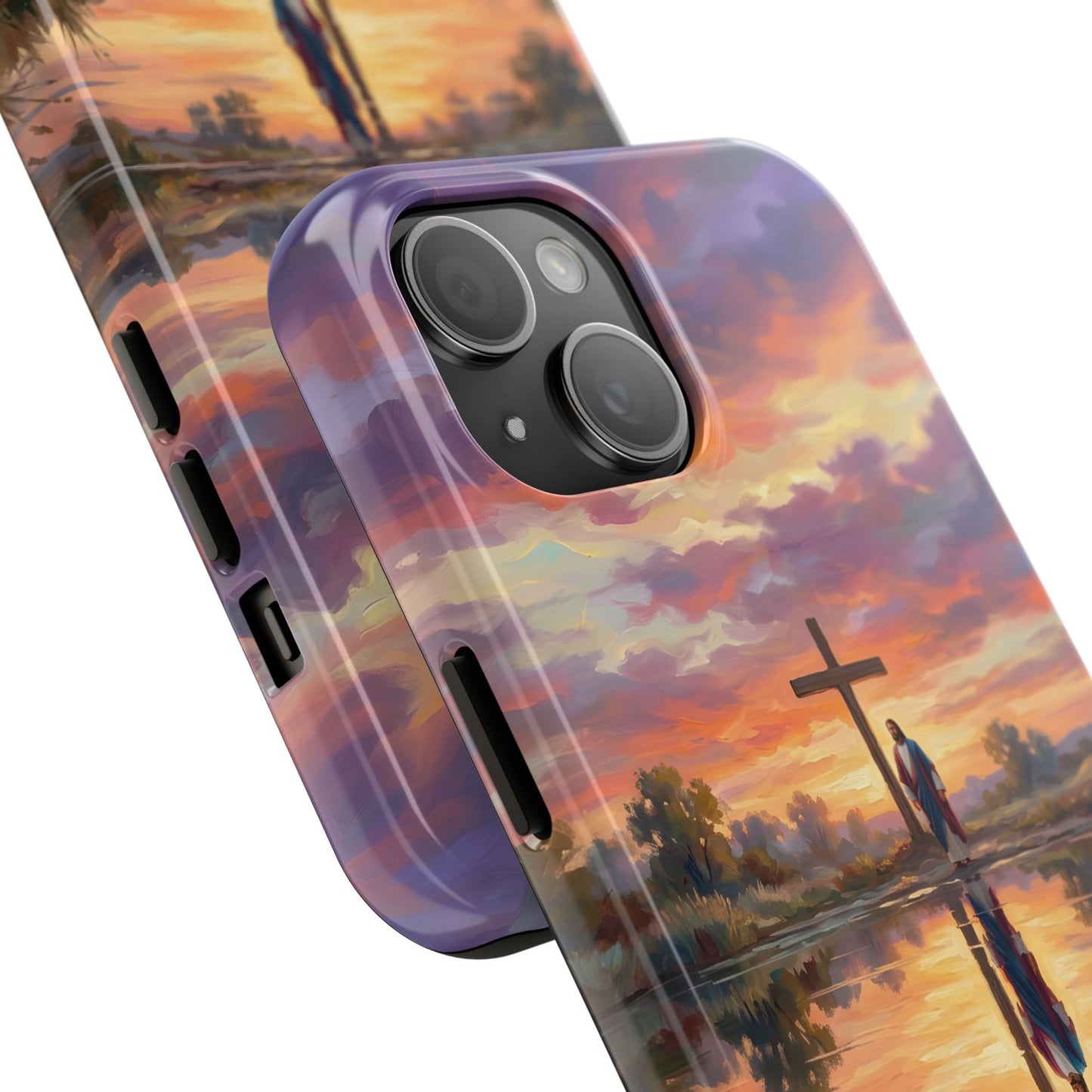 “Living Water - Cross Reflected at Dawn” - Phone Case