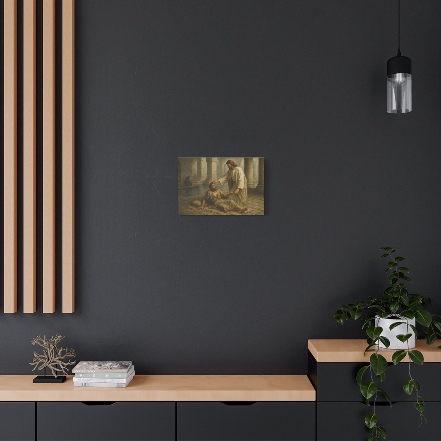 “Rise, Take Up Your Mat – Jesus Heals at the Pool of Bethesda” - Canvas Art
