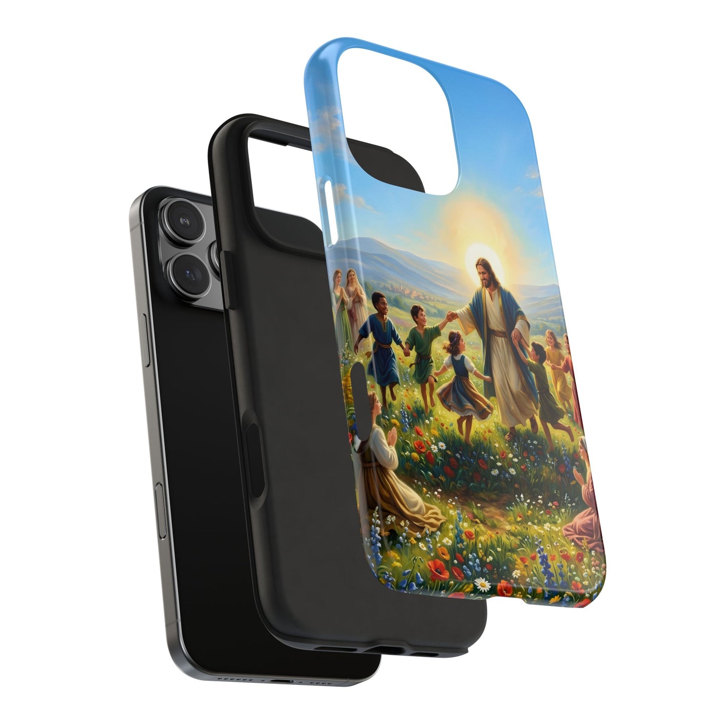 “Joy Overflowing - Children Dancing in the Meadow” - Phone Case