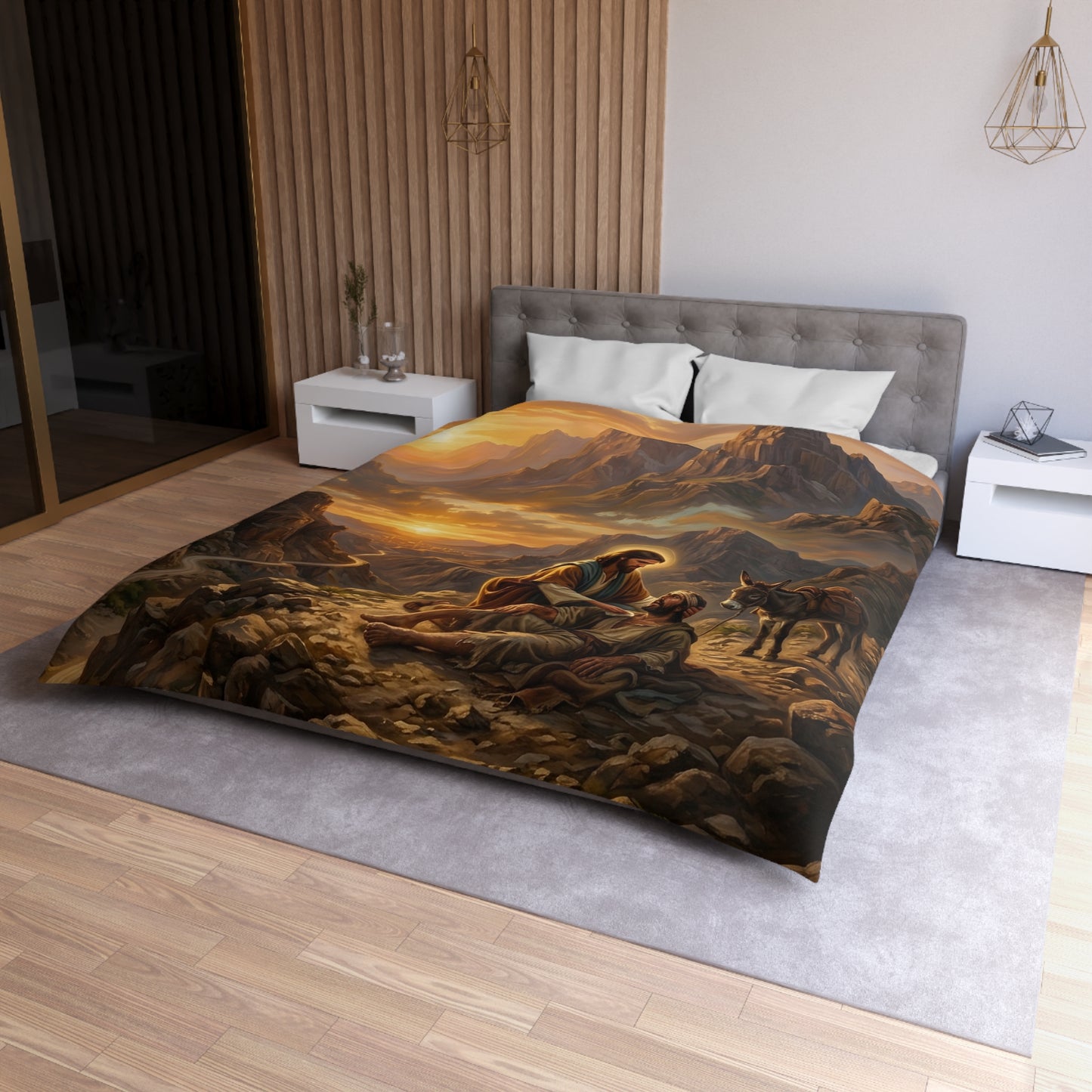 “The Good Samaritan - Compassion on the Jericho Road” - Duvet Cover