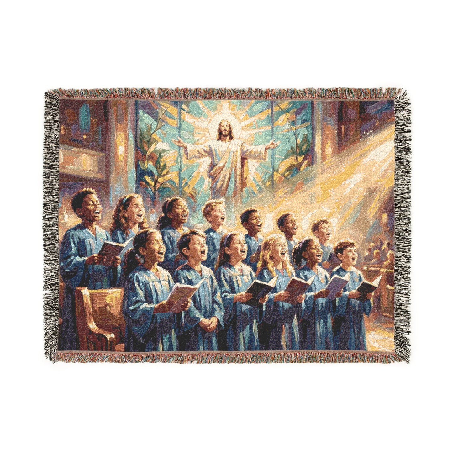 “Make a Joyful Noise - Children Sing Praise” - Woven Blanket