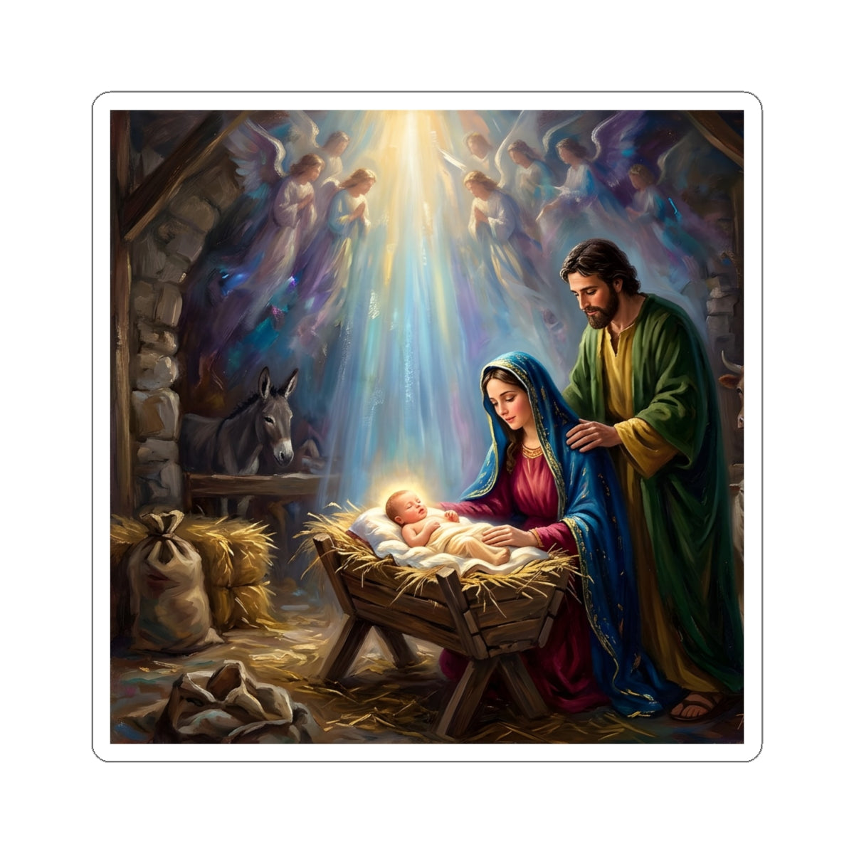 “Prince of Peace - Holy Family in Bethlehem” - Sticker