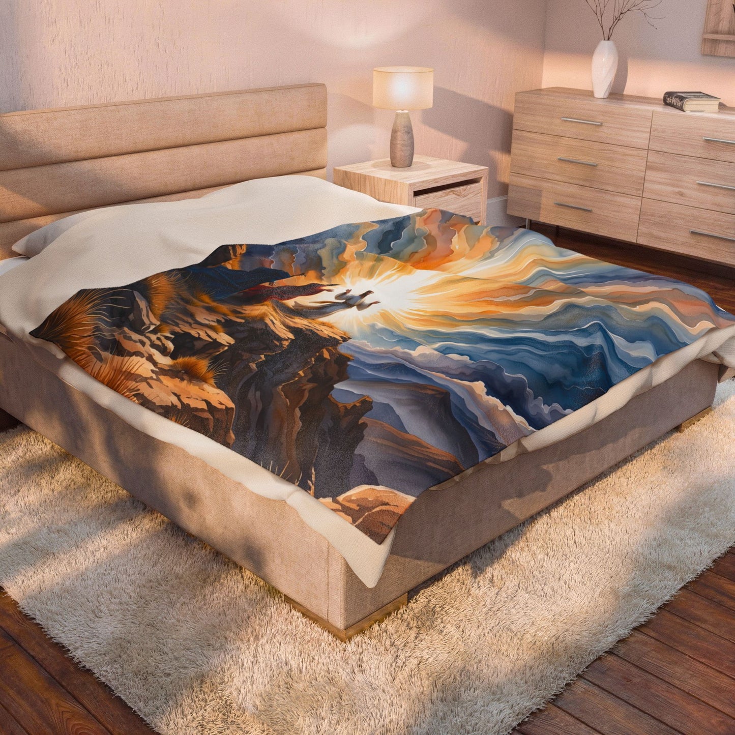 “Glorious Light - The Transfiguration of Christ” - Plush Blanket