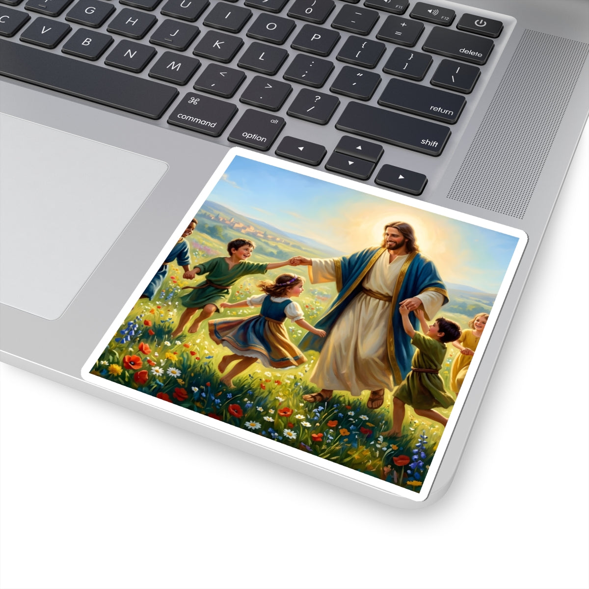 “Joy Overflowing - Children Dancing in the Meadow” - Sticker