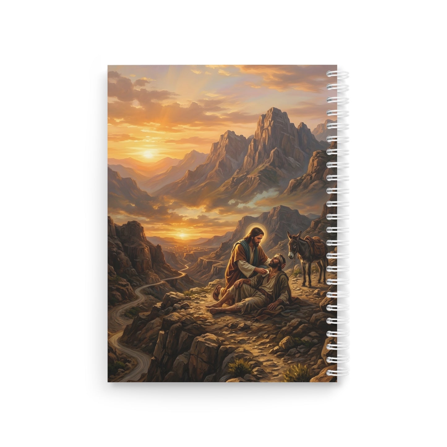 “The Good Samaritan - Compassion on the Jericho Road” - Spiral Notebook