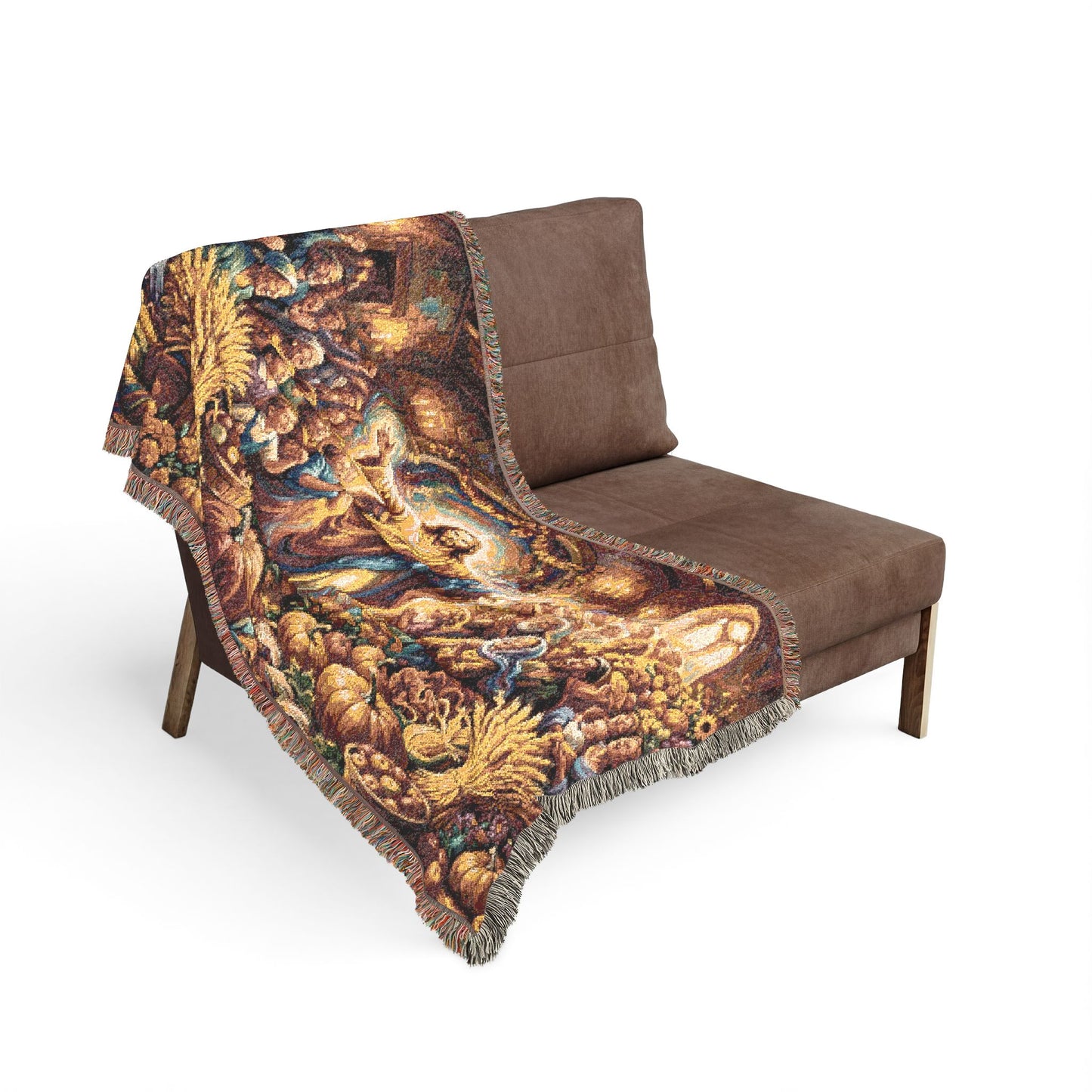 “Bountiful Blessings - A Harvest of Thanksgiving” - Woven Blanket