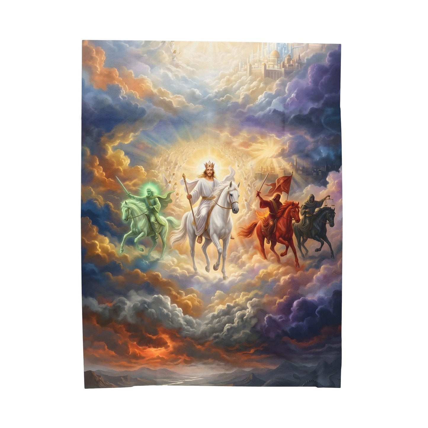 “Behold, A Pale Horse - The Four Horsemen” - Plush Blanket
