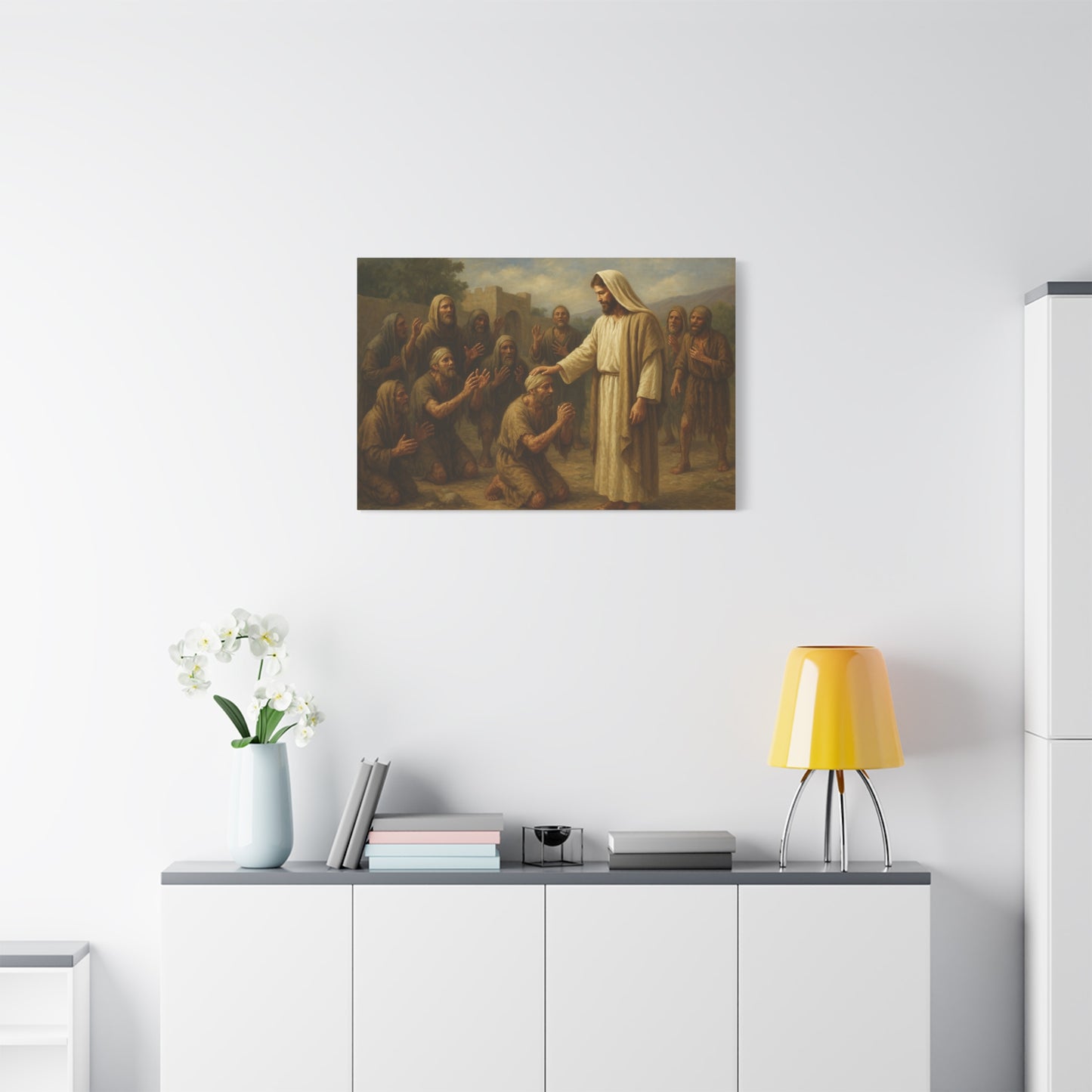 “Were Not All Ten Cleansed? – Jesus Heals the Ten Lepers” - Canvas Art