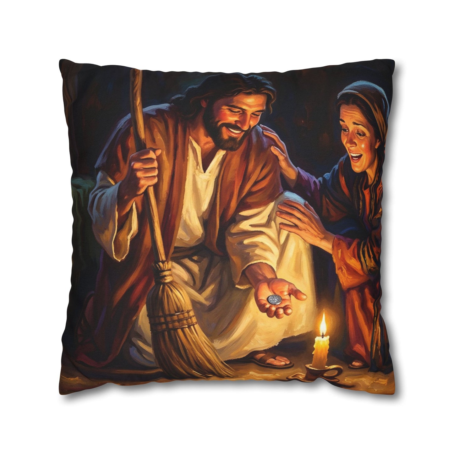 “Lost and Found - The Sweeping Woman of Luke 15” - Pillowcase