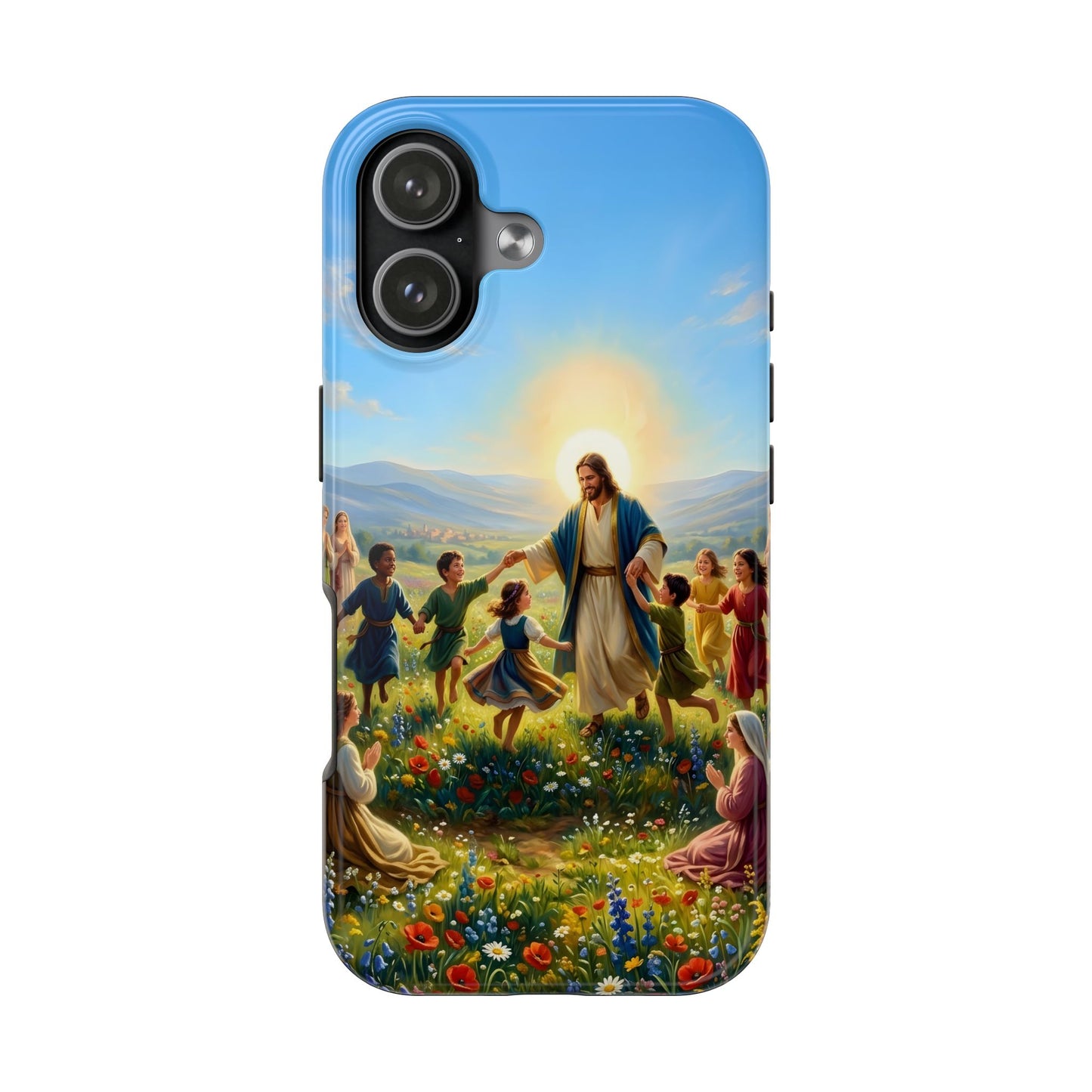 “Joy Overflowing - Children Dancing in the Meadow” - Phone Case