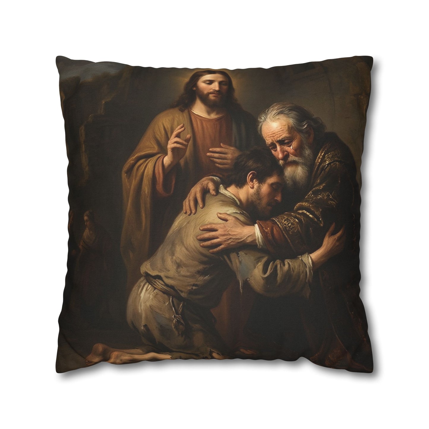 The prodigal son running toward his father - Pillowcase