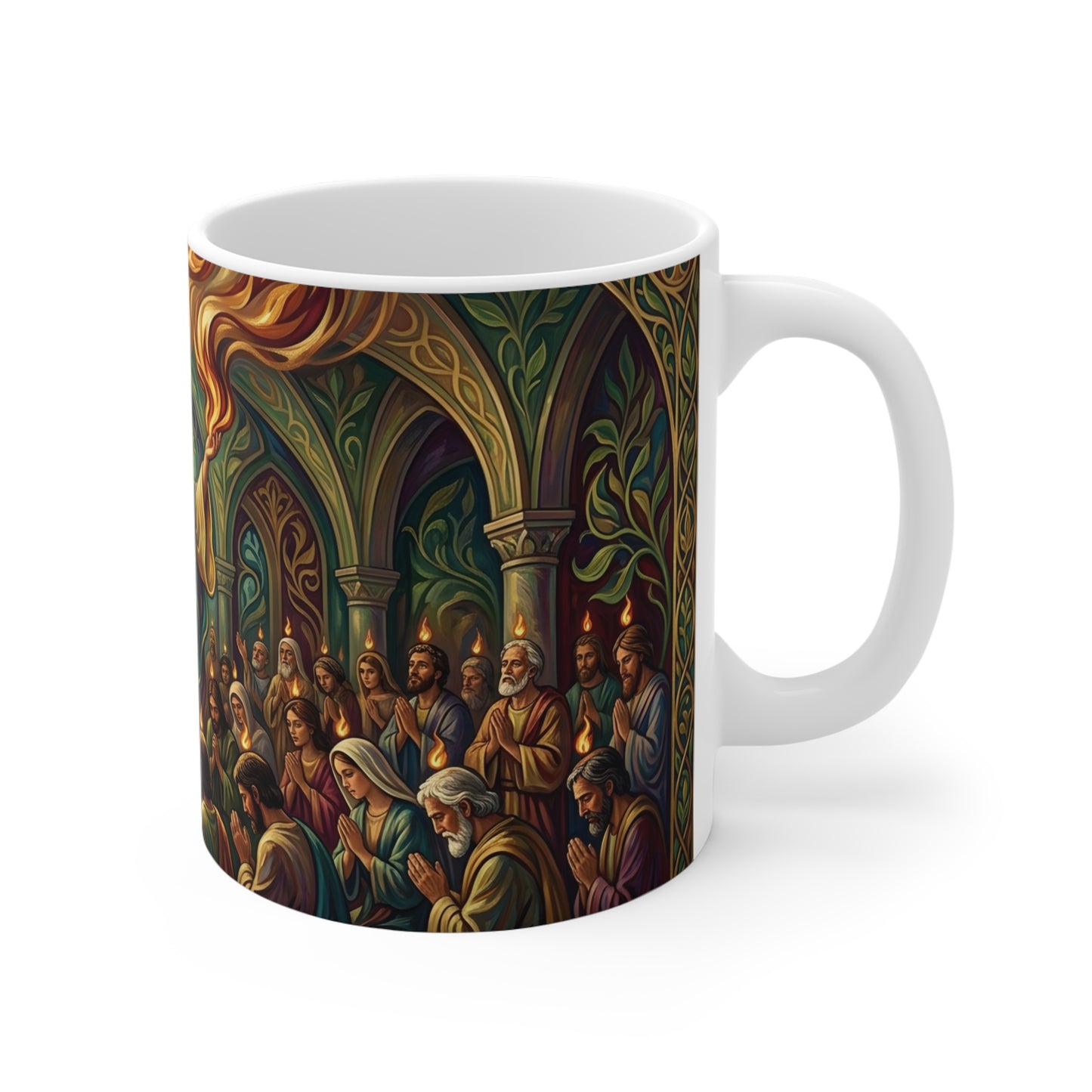 “Spirit Poured Out - Pentecost Flames Descending” - Coffee Mug