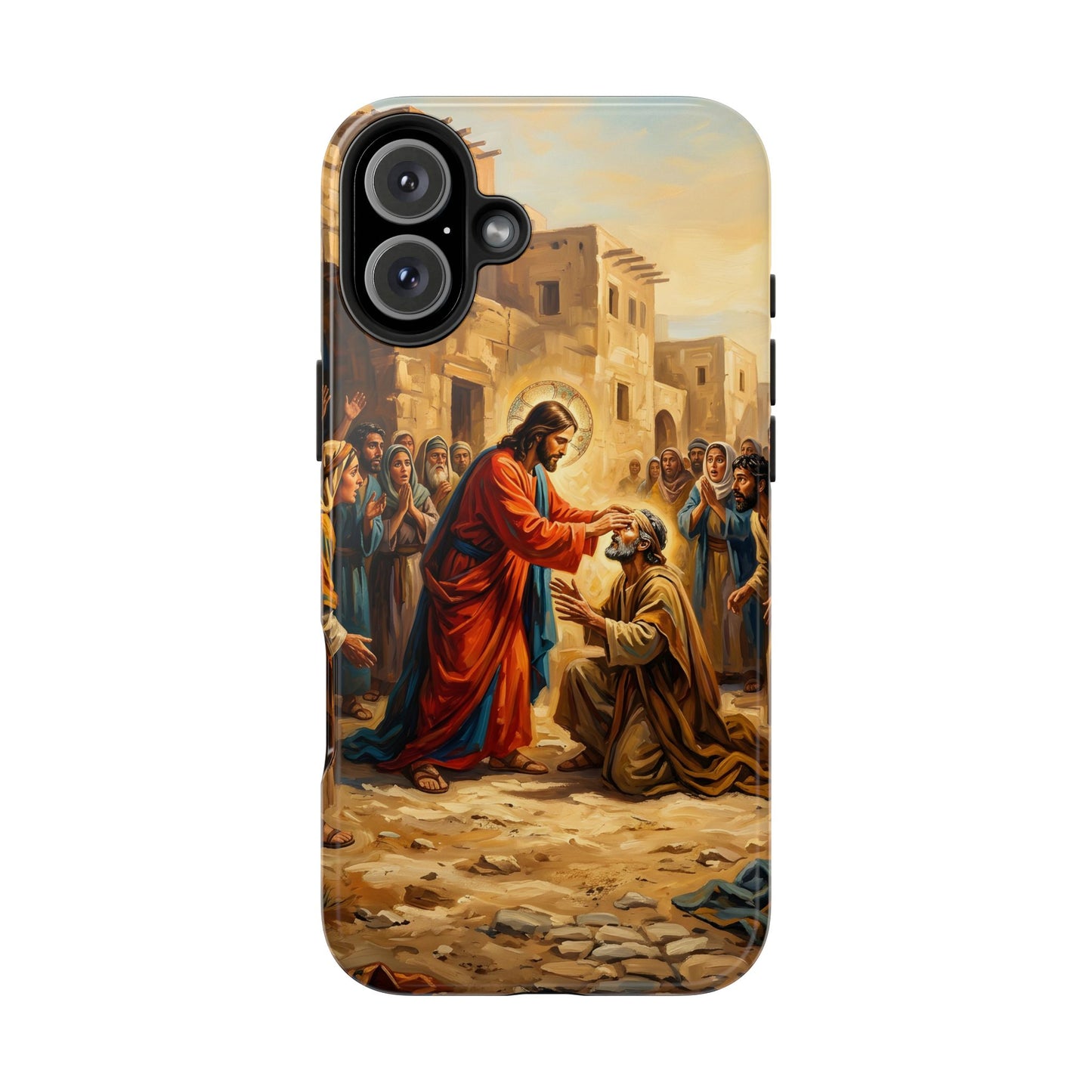 “He Opened My Eyes - Jesus Heals the Blind Man” - Phone Case