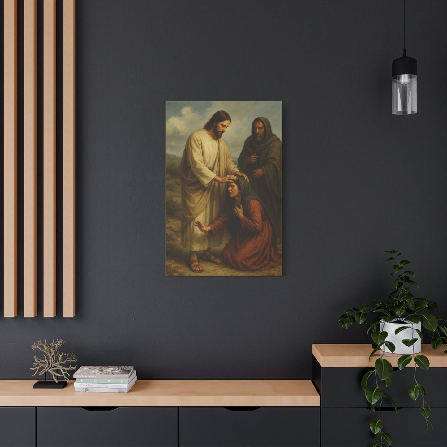 “Jesus Heals the Canaanite Woman’s Daughter – Matthew 15:22–28” - Canvas Art