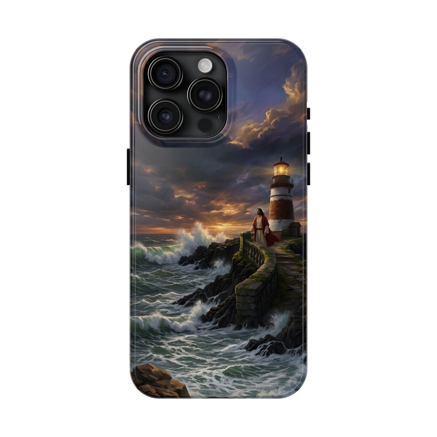 “Steadfast Hope - Lighthouse in the Storm” - Phone Case